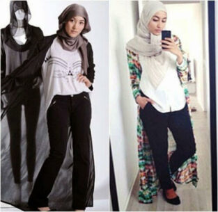 OOTD Cardigan Panjang Wanita Muslimah Model Hijab Terbaru