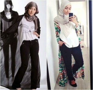 20 OOTD Cardigan Panjang Wanita Muslimah Model Hijab Terbaru