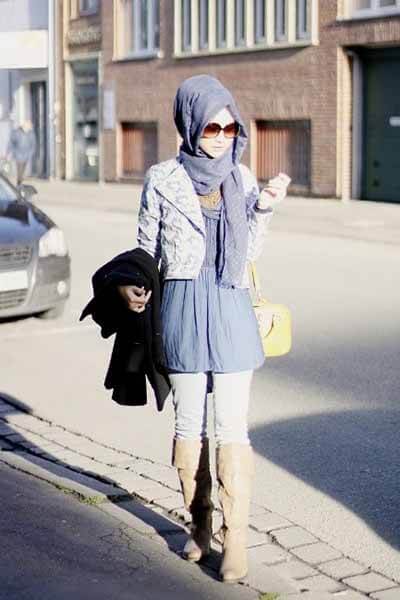 Gaya Fashion OOTD Hijab Remaja Kekinian